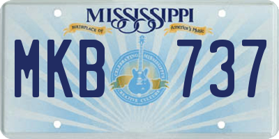 MS license plate MKB737