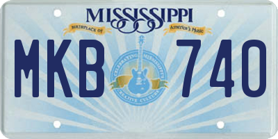 MS license plate MKB740