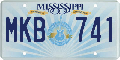 MS license plate MKB741
