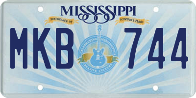 MS license plate MKB744
