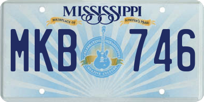 MS license plate MKB746