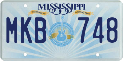 MS license plate MKB748