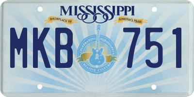 MS license plate MKB751