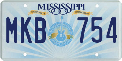 MS license plate MKB754