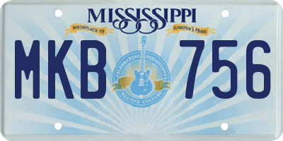 MS license plate MKB756