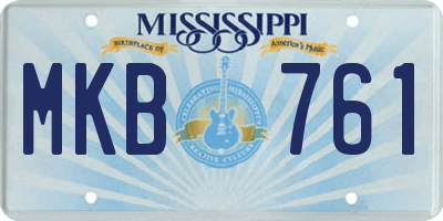 MS license plate MKB761