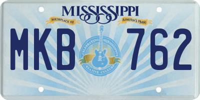 MS license plate MKB762