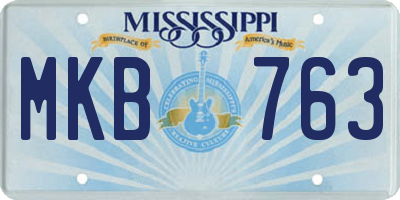 MS license plate MKB763
