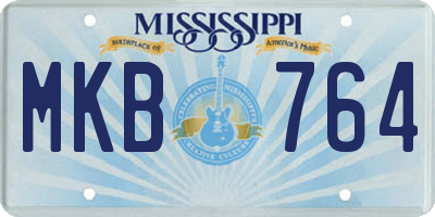 MS license plate MKB764