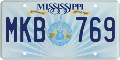 MS license plate MKB769