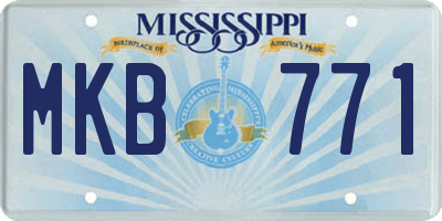 MS license plate MKB771