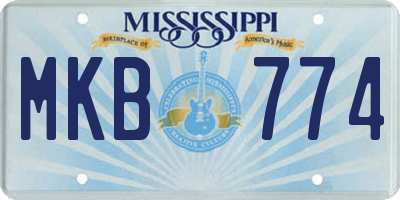 MS license plate MKB774