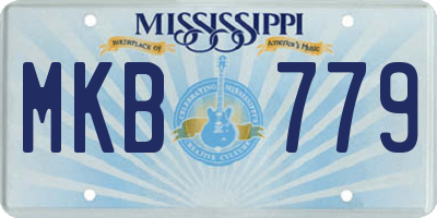 MS license plate MKB779