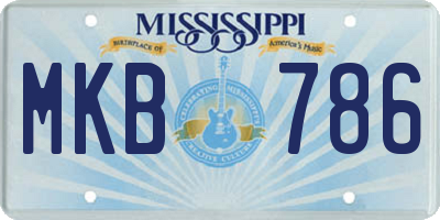 MS license plate MKB786