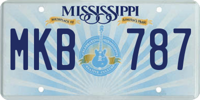 MS license plate MKB787