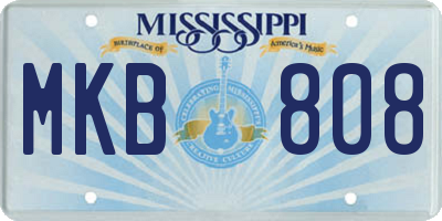 MS license plate MKB808