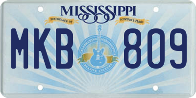 MS license plate MKB809