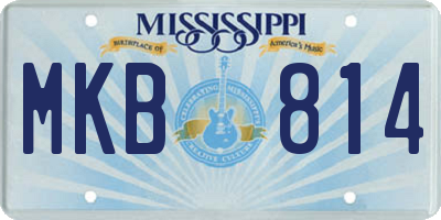 MS license plate MKB814