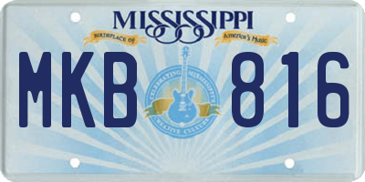 MS license plate MKB816