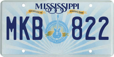 MS license plate MKB822