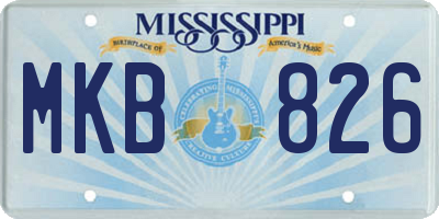 MS license plate MKB826