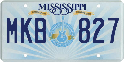 MS license plate MKB827