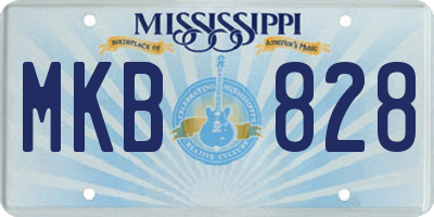 MS license plate MKB828