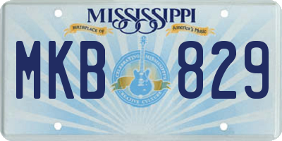 MS license plate MKB829