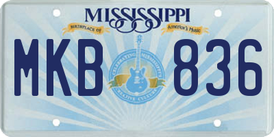 MS license plate MKB836