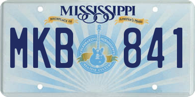 MS license plate MKB841