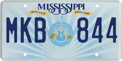 MS license plate MKB844