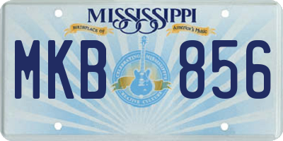 MS license plate MKB856