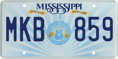 MS license plate MKB859