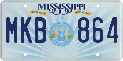 MS license plate MKB864