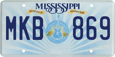 MS license plate MKB869