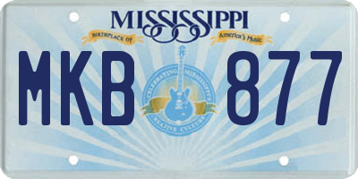 MS license plate MKB877