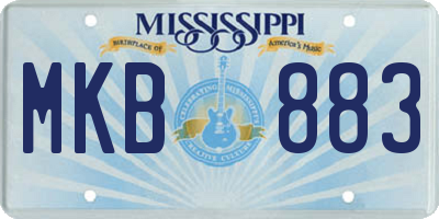 MS license plate MKB883