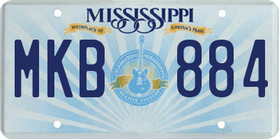 MS license plate MKB884