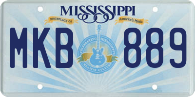 MS license plate MKB889
