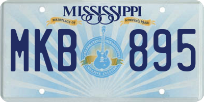MS license plate MKB895