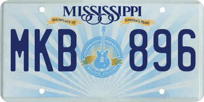 MS license plate MKB896