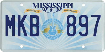 MS license plate MKB897
