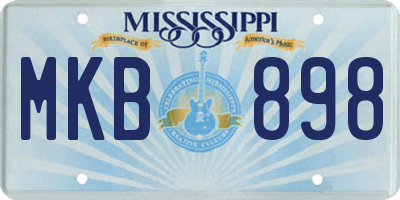 MS license plate MKB898