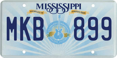 MS license plate MKB899