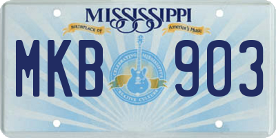 MS license plate MKB903