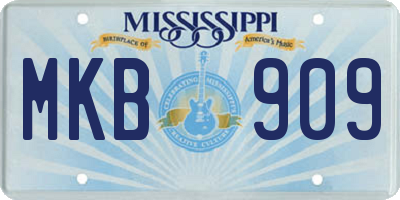 MS license plate MKB909