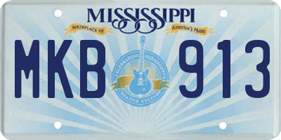MS license plate MKB913
