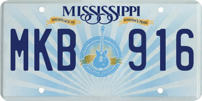 MS license plate MKB916