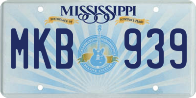 MS license plate MKB939