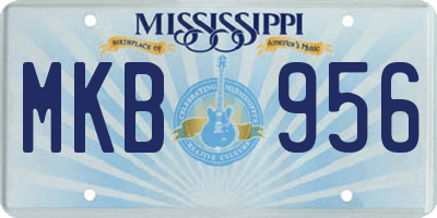 MS license plate MKB956